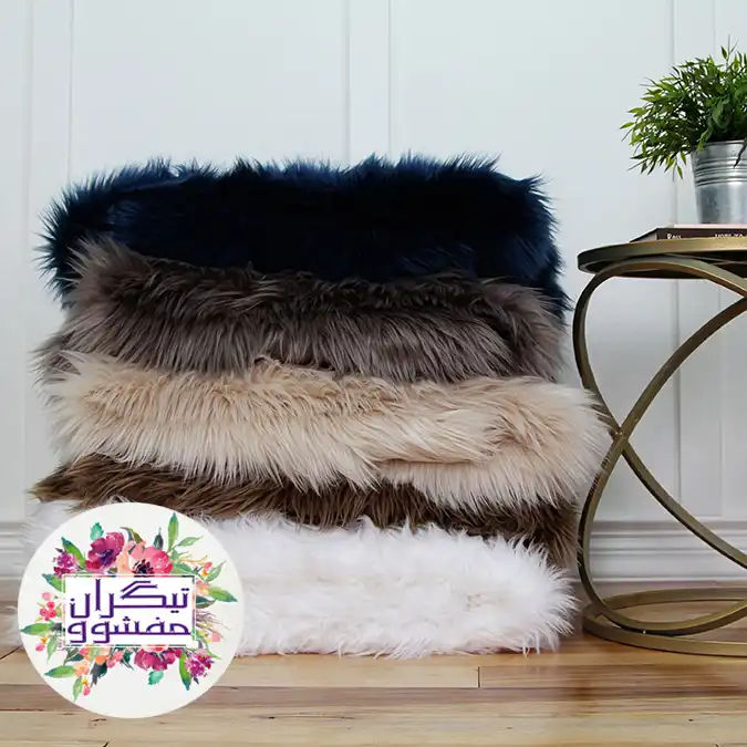 کوسن تیگران مفشوو مدل ساده به همراه شال مبل