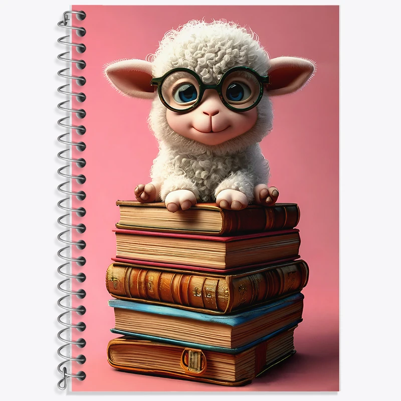 دفتر لغت 50 برگ خندالو طرح گوسفند کیوت کد F8460