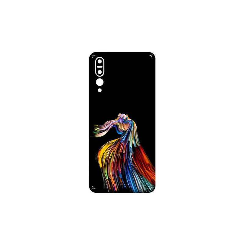 برچسب پوششی ماهوت مدل Rainbow Hair Digital Art مناسب برای گوشی موبایل هوآوی P20 Pro