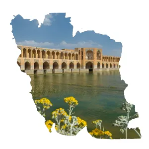 استیکر پارچه و لباس پاد آفرین مدل نقشه ایران کد S2080