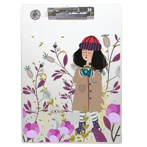 تخته شاسی طه چوب  مدل The girl in the flowers01 سایز A4