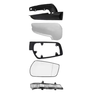 قاب و فلاپ آینه جانبی و شیشه راست و راهنما آینه قطعه سازان کبیر مدل GHB-PARSWH3010305-R مناسب برای پژو پارس به همراه حلقه