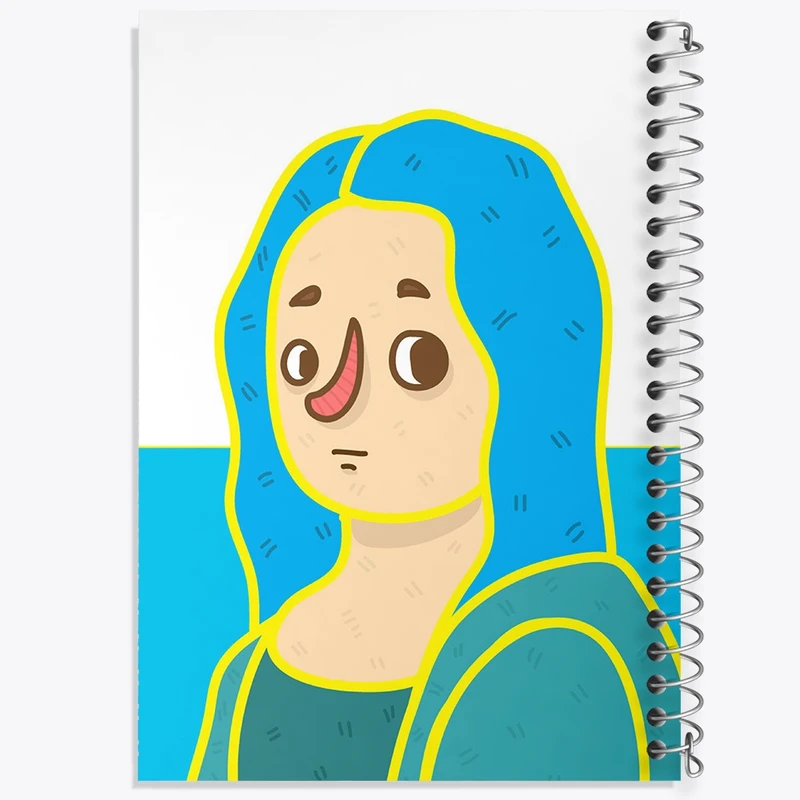 دفتر مشق 100 برگ خندالو طرح مونالیزا کد F887