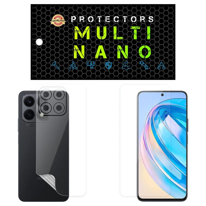  محافظ صفحه نمایش مولتی نانو مدل X-SFT مناسب برای گوشی موبایل آنر X8A به همراه محافظ پشت