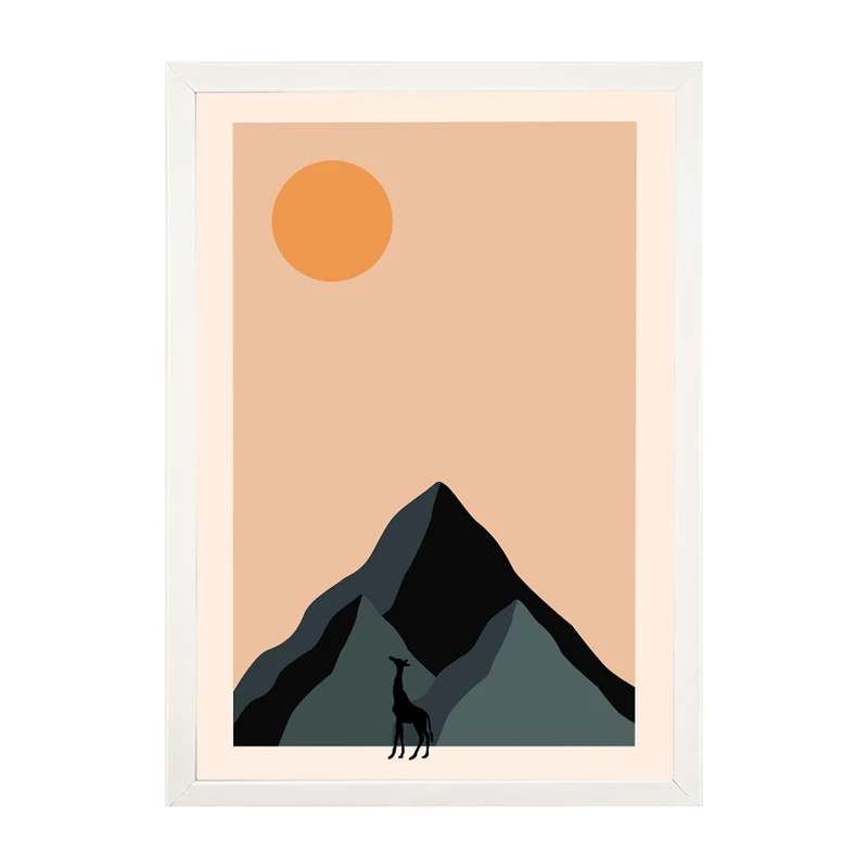 تابلو مدل دیواری طرح انتزاعی زرافه کد EA-1035