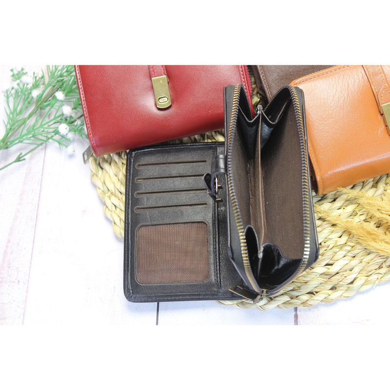 کیف پول زنانه مدل چرم طبیعی کد KZD56243
