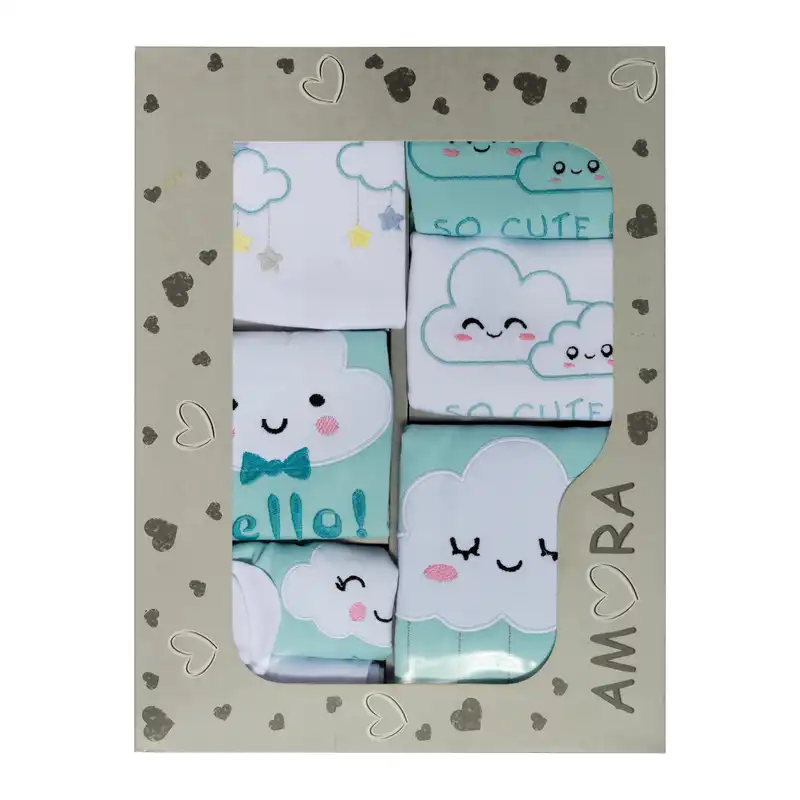 ست 19 تکه لباس نوزادی آمورا مدل baby Cloud