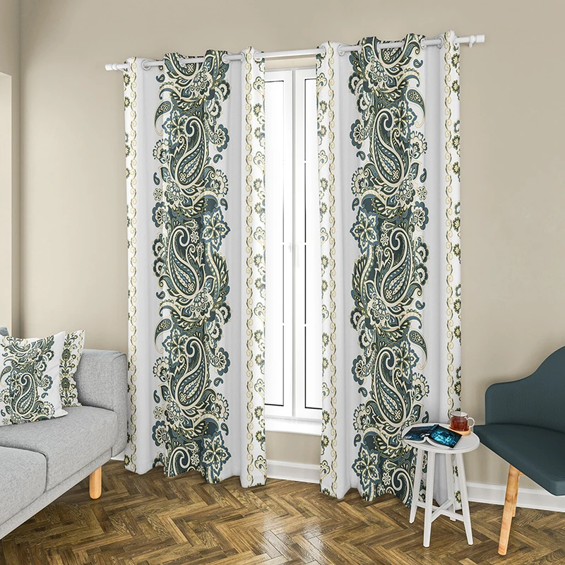 پرده طرح بته جقه سایز 140x280 سانتی متر