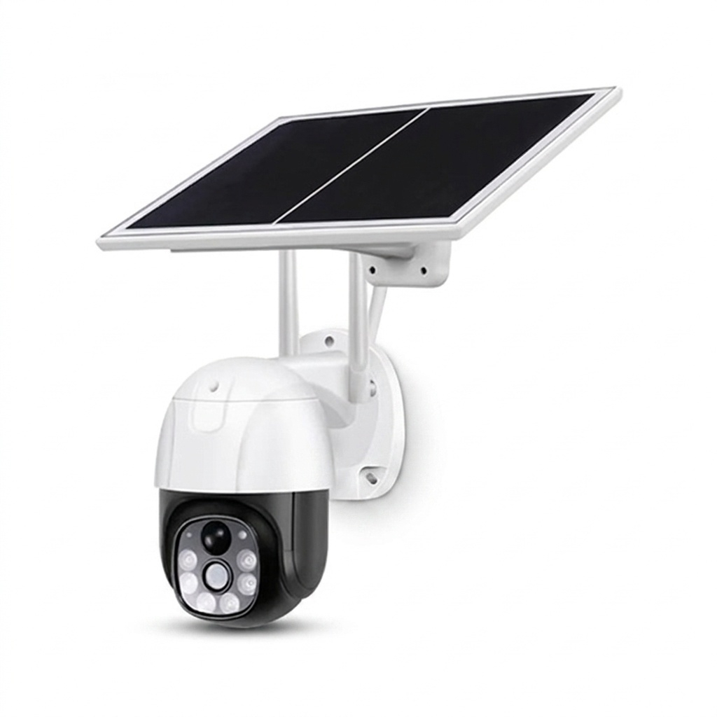 دوربین امنیتی خورشیدی سیم‌کارتی مدل V380 PRO با تشخیص حرکت PIR، دید در شب رنگی و مکالمه صوتی دوطرفه