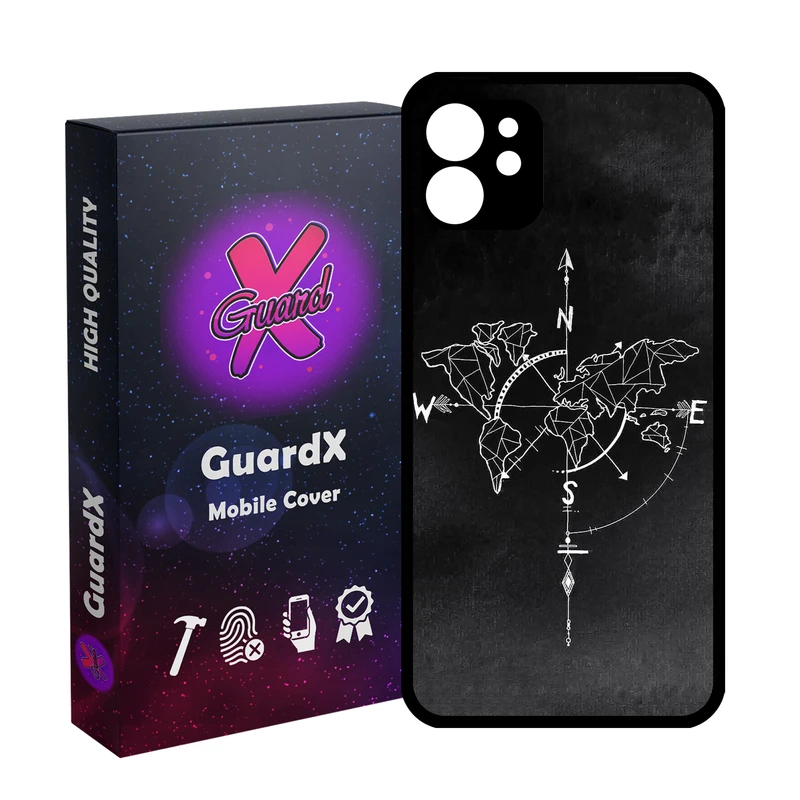 کاور گارد ایکس طرح نقشه مدل Glass10814 مناسب برای گوشی موبایل اپل iPhone 11