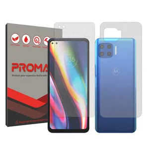 Promate Resistant model matte screen protector suitable for Motorola Moto G 5G Plus mobile phone along with the back protector