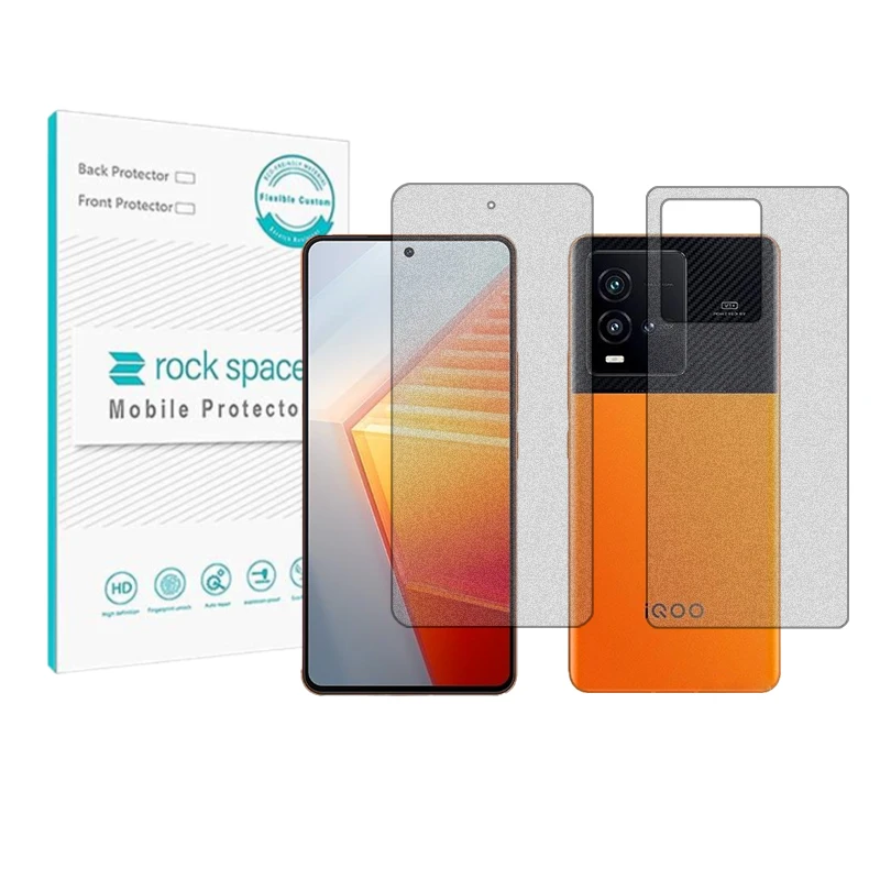 محافظ صفحه نمایش مات راک اسپیس مدل HyMTT مناسب برای گوشی موبایل ویوو iQOO 10 به همراه محافظ پشت گوشی