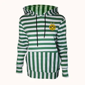 هودی زنانه مدل راه راه رنگ سبز