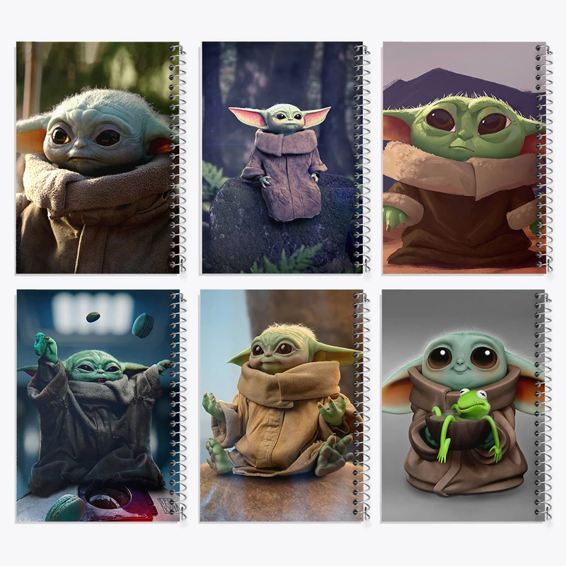 دفتر نقاشی 50 برگ خندالو طرح بیبی یودا کد 903 مجموعه 6 عددی