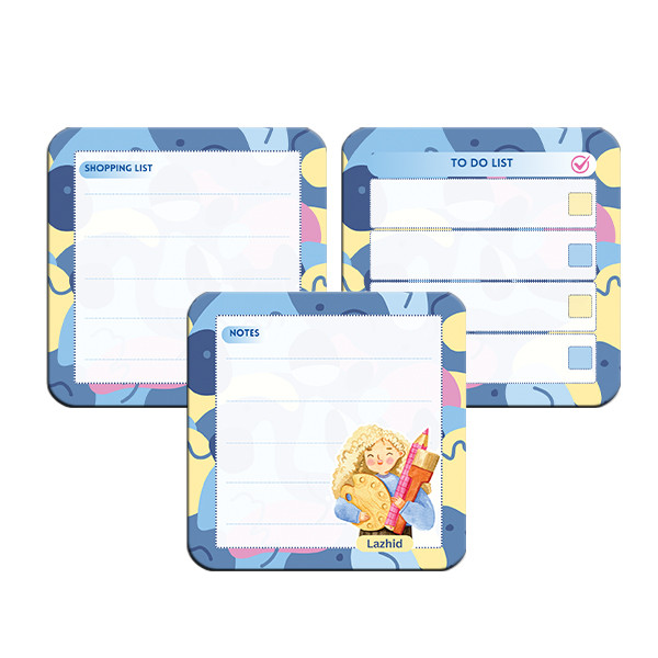 تخته وایت برد لاژید مدل برنامه ریزی سایز 9X9 سانتی متر مجموعه 3 عددی