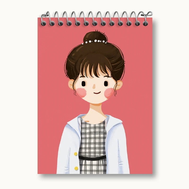 دفتر یادداشت 50 برگ خندالو مدل دخترانه فانتزی کد 25713