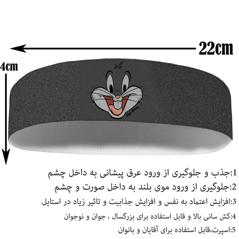 هدبند ورزشی آی تمر مدل خرگوش کد 631