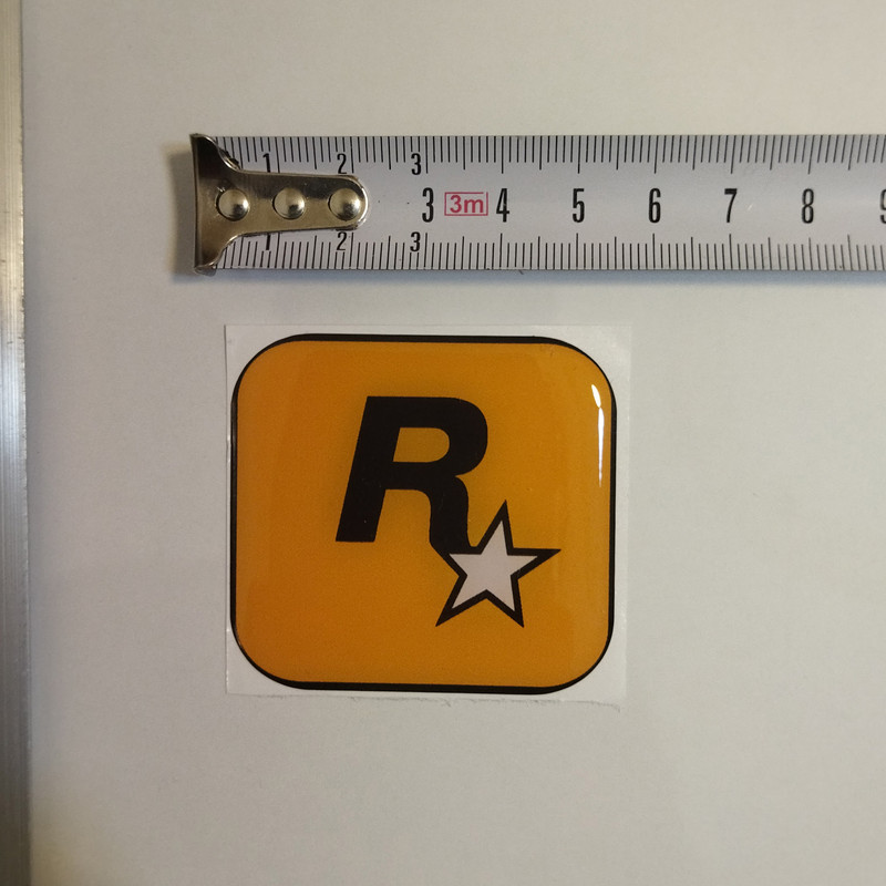 برچسب خودرو مدل ژله ای کد ROCK STAR