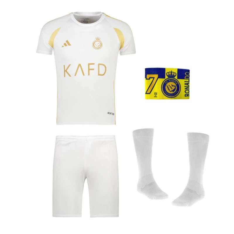 ست 4 تکه لباس ورزشی پسرانهمدل النصر طرح رونالدو کد 2025w