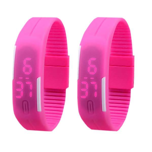 ساعت مچی دیجیتال مدل دستبندی کد 20s بسته 2 عددی