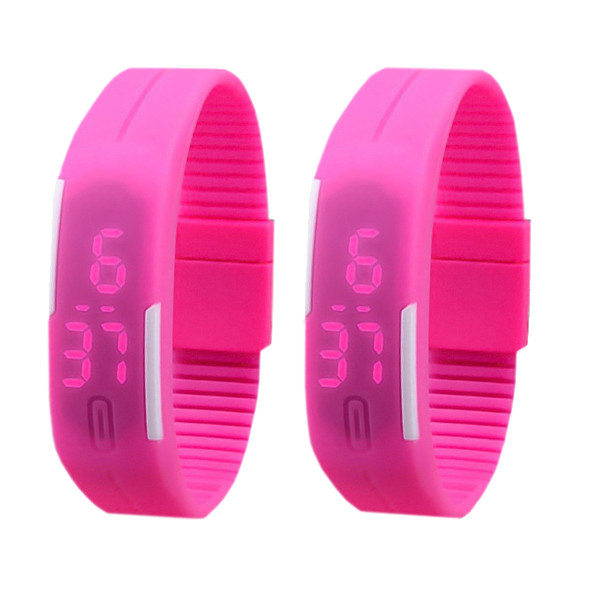 ساعت مچی دیجیتال مدل دستبندی کد 20s بسته 2 عددی