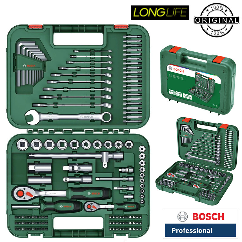 آچار و بکس بوش مدل فوق حرفه ای کد 1600A02Z9B مجموعه 132 عددی