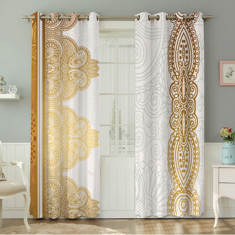 پرده نیروانا طرح سنتی  مدل هازان کد 4360سایز 140×280 سانتی متر