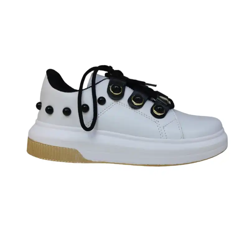 کفش روزمره زنانه مدل مروارید فوم رنگ سفید