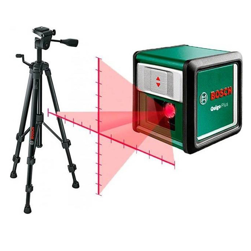 تراز لیزری بوش مدل Quigo set plus به همراه سه پایه و تراز