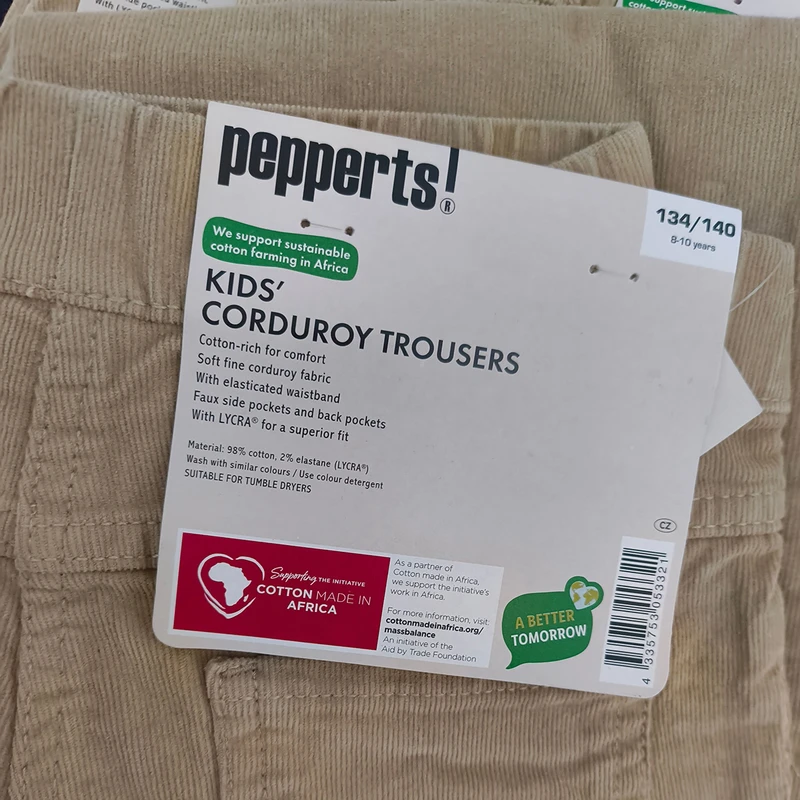 عکس شماره 3 : شلوار راسته دخترانه پیپرتس مدل مخمل کبریتی کد 20329253