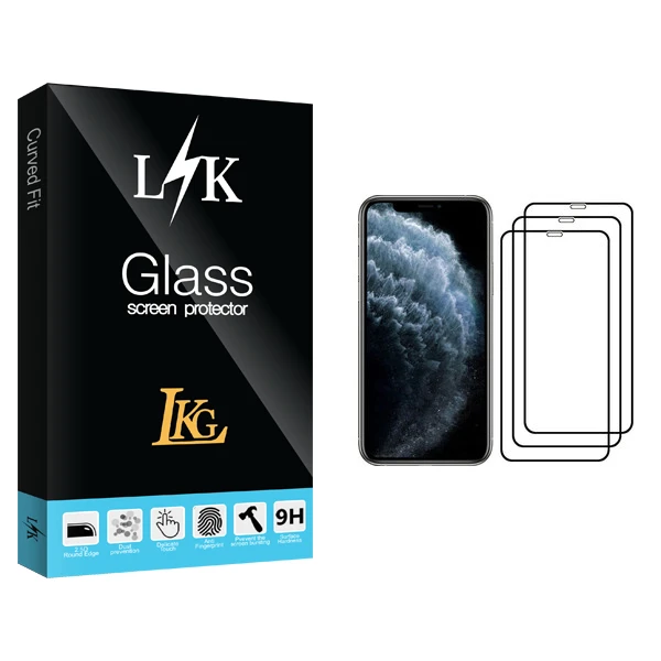 محافظ صفحه نمایش ال کا جی مدل LK Glass مناسب برای گوشی موبایل اپل iPhone 11 Pro بسته سه عددی