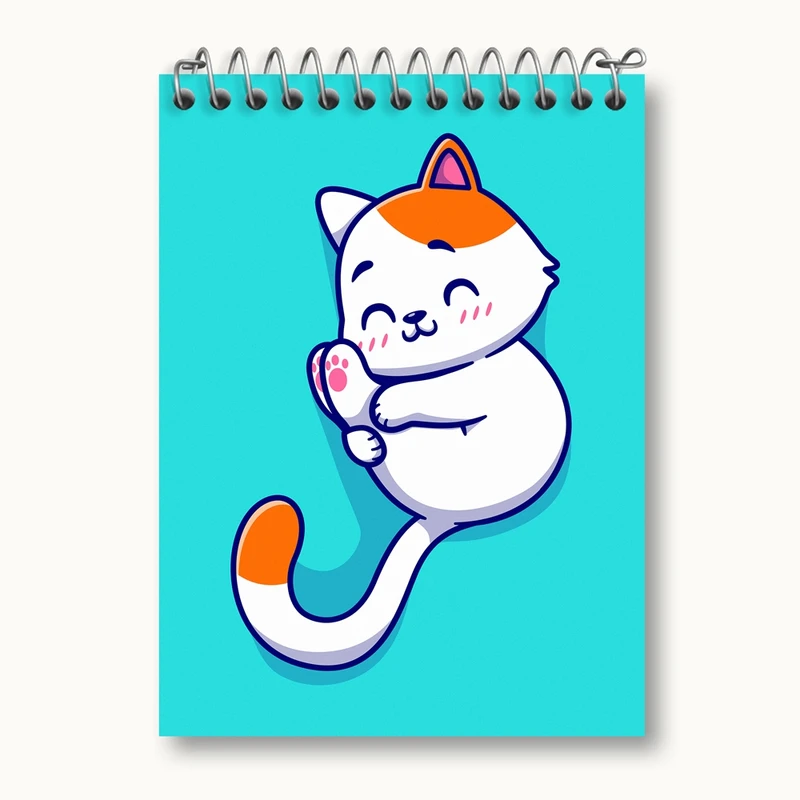 دفتر یادداشت 50 برگ خندالو مدل حیوانات بامزه گربه کد 29657