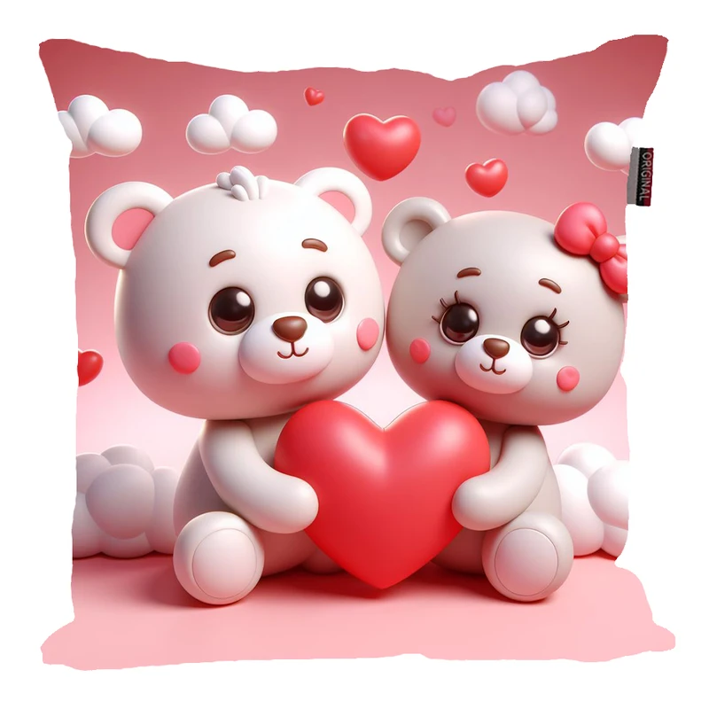 کوسن پاد آفرین مدل خرس عاشقانه طرح هدیه کد 18