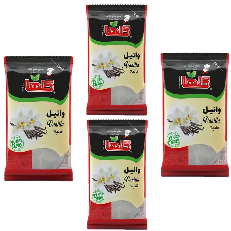 وانیل گلها - 3 گرم بسته 4 عددی
