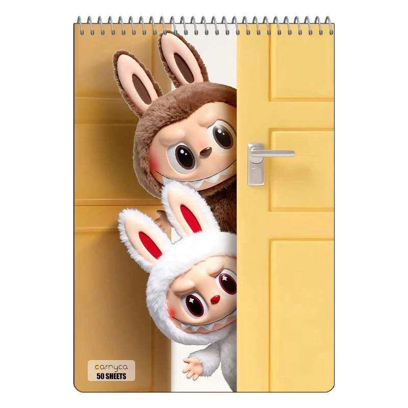 دفتر نقاشی 50 برگ سیمی کارنیکا طرح لابوبو Labubu کد 45167