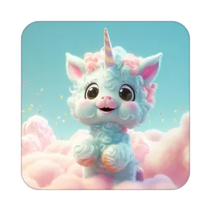 زیر لیوانی کاکتی طرح اسب تک شاخ و یونیکورن مدل mp32115