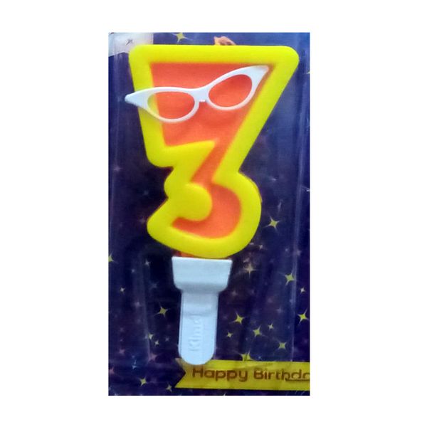 شمع تولد مدل 3 عینکی