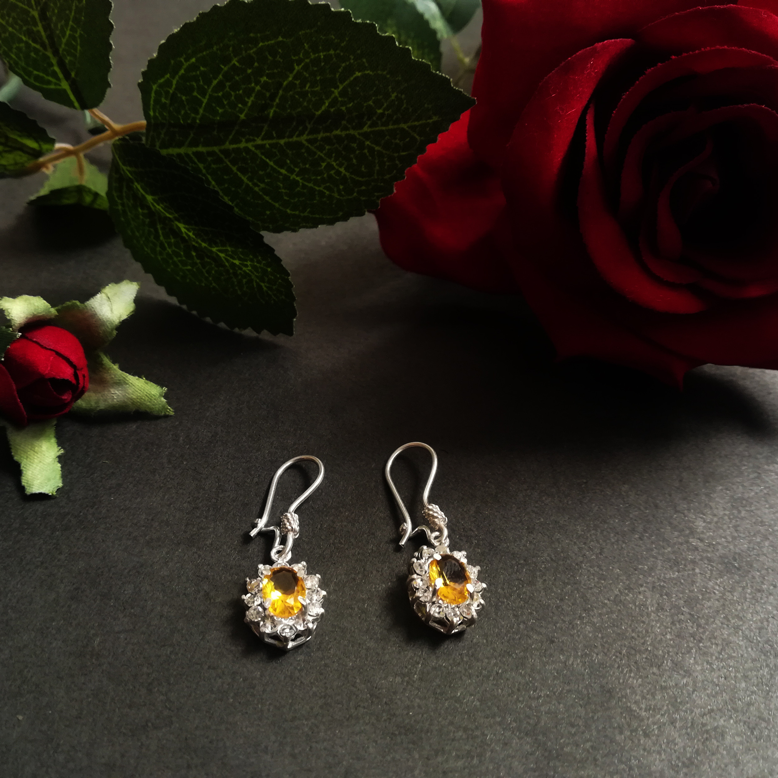 نیم ست نقره زنانه سلین کالا مدل سیترین ce-sit1