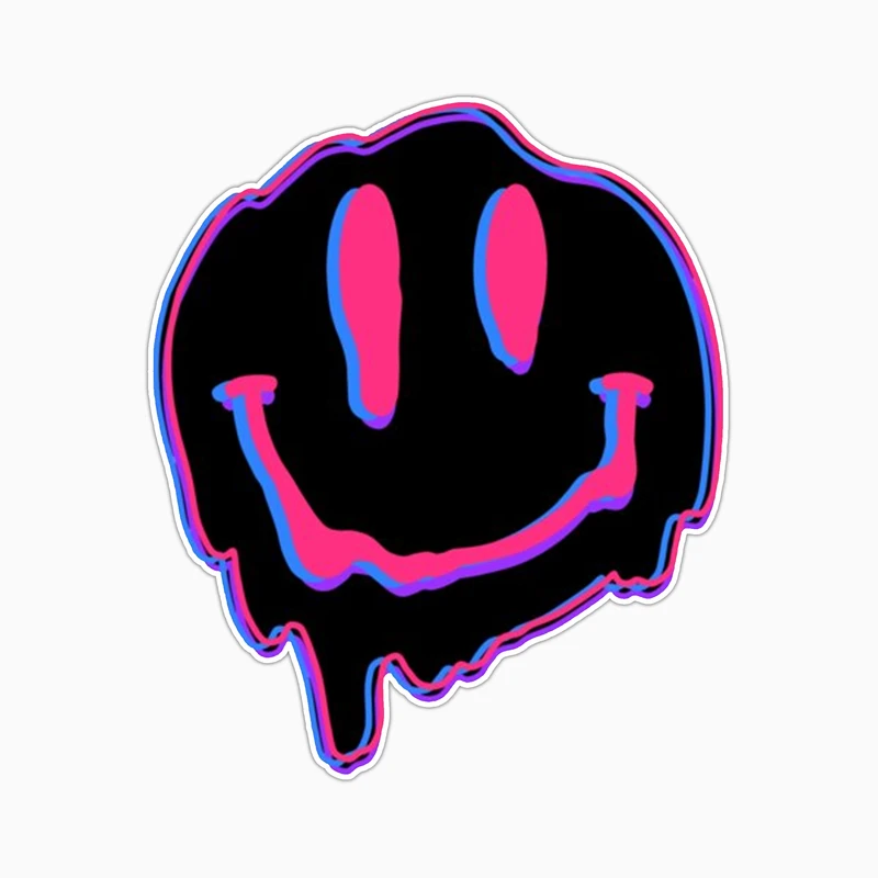 استیکر لپ تاپ و موبایل بووم طرح خنده مدل Black کد BM67