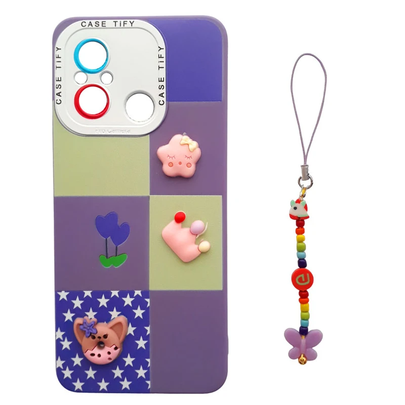 کاور کیس تیفای طرح تاج کد A10442 مناسب برای گوشی موبایل شیائومی Redmi 12C / Redmi 11A / Poco C55 به همراه بند آویز