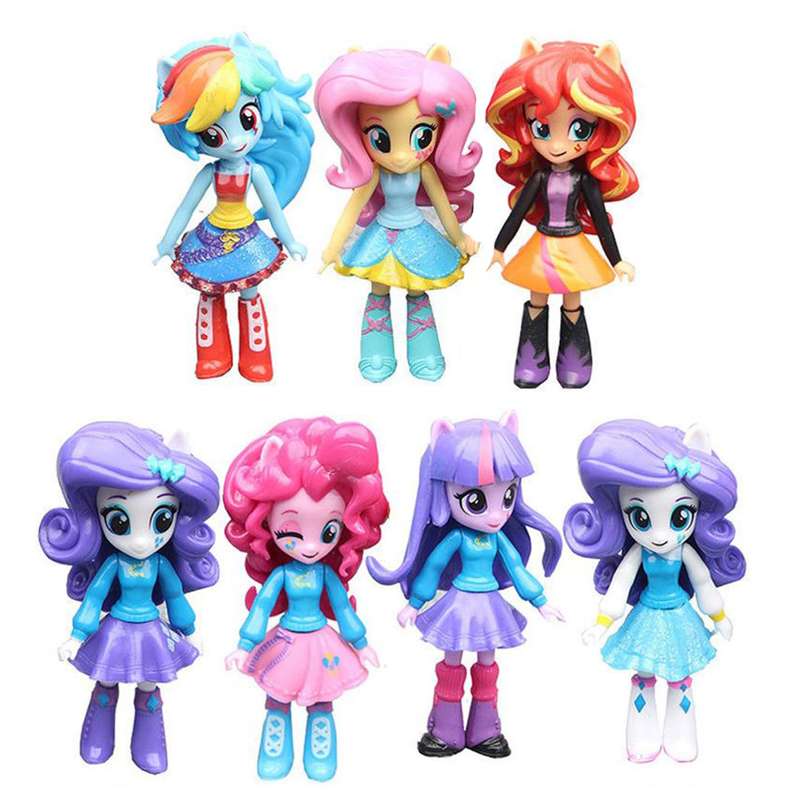 فیگور طرح پونی مدل Equestria Girls بسته 7 عددی