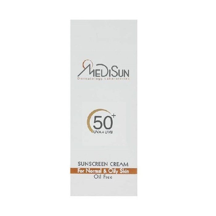 کرم ضد آفتاب بی‌رنگ مدیسان، SPF 50، مناسب پوست‌های چرب و معمولی با حجم 50 میلی‌لیتر، محافظت‌کننده در برابر اشعه‌های UVA و UVB، دارای فرمولاسیون فاقد چربی، ویتامین‌های E و C، با ماندگاری 2 ساعته -  - 3
