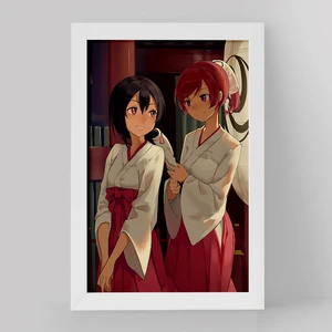 تابلو خندالو مدل یازاوا و نیشیکینو انیمه مادوکا مجیکا Madoka Magica کد 18411
