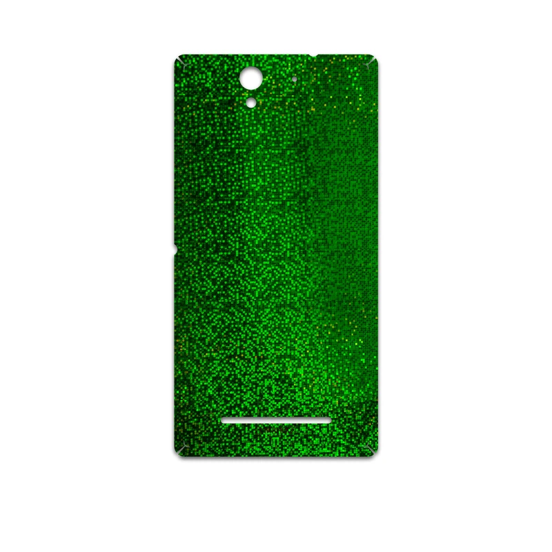برچسب پوششی ماهوت مدل Green-Holographic مناسب برای گوشی موبایل سونی Xperia C3 Dual