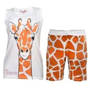 ست تاپ و شلوارک دخترانه مدل زرافه 12