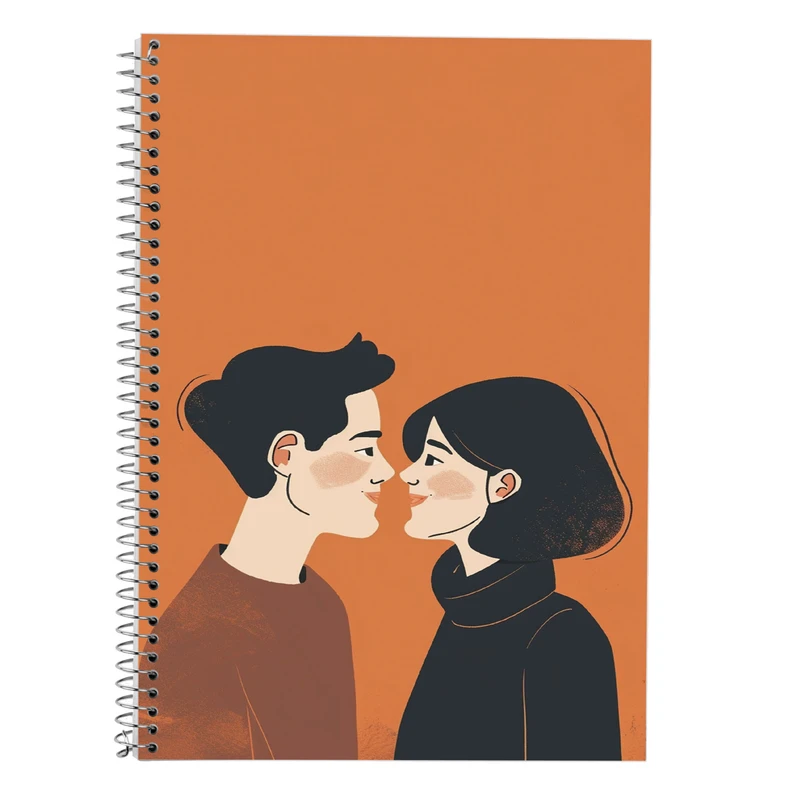 دفتر زبان 50 برگ مدوپد مدل سه خط طرح عاشقانه love کد DF14223