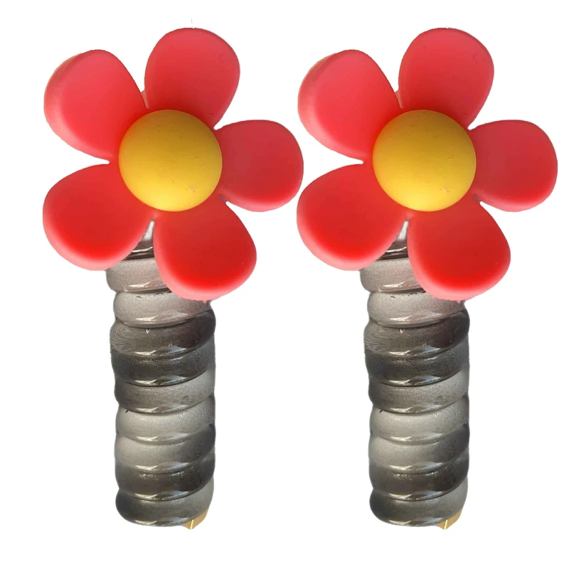 کش مو دخترانه مدل فنری  طرح گل مجموعه 2 عددی 