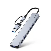 هاب USB هفت پورت تسکو تایپ سی مدل THU 1148