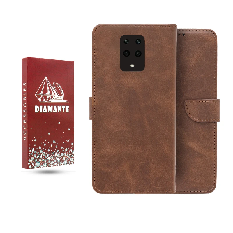 کیف کلاسوری دیامانته مدل چرم مناسب برای گوشی موبایل شیائومی Redmi Note 9s