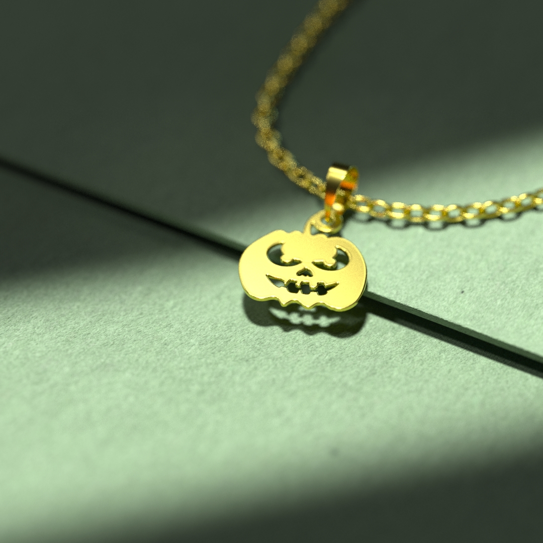 گردنبند طلا 18 عیار زنانه مدوپد مدل هالووین کد G3-1-1066